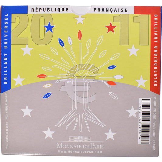 Francúzsko,
1 cent za 2 eurá,
2011