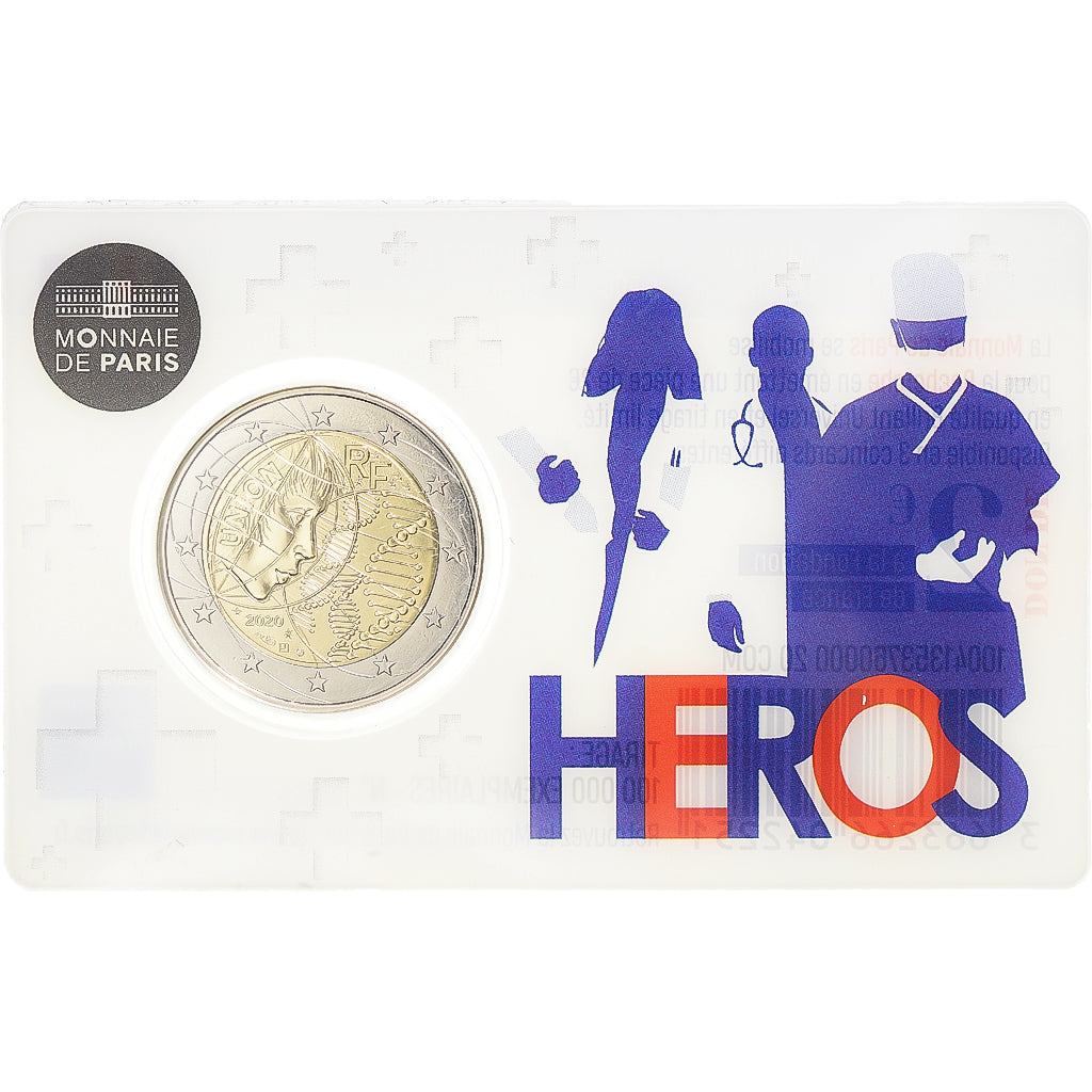 Francúzsko,
2 eurá,
Hrdinovia pandémie