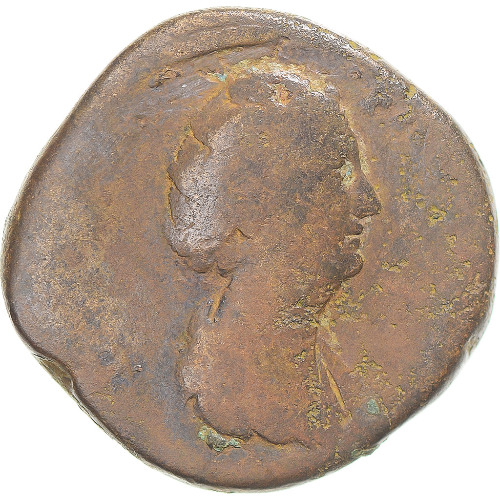 minca,
Diva Faustína I.
Sestertius