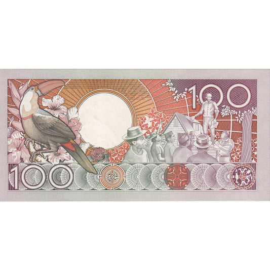 Surinam,
100 forintov,
1986