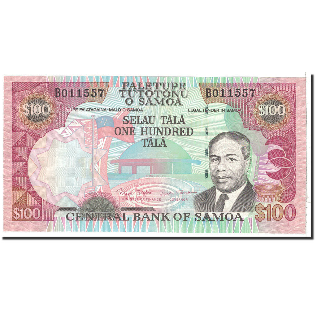 bankovka,
západná Samoa,
100 tali