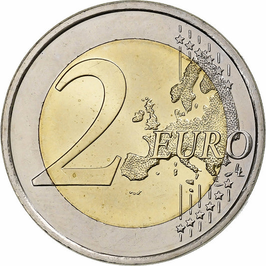 Fínsko,
2 eurá,
Vlajka Európskej únie