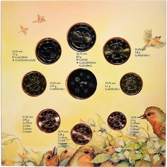 Fínsko,
Setze 1 ct. - 2 eurá + Jeton,
Prvý rabani