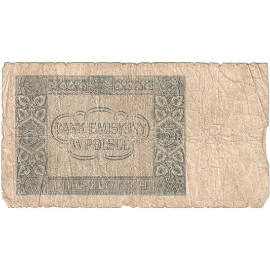 Poľsko,
5 zlotých,
1941-08-01