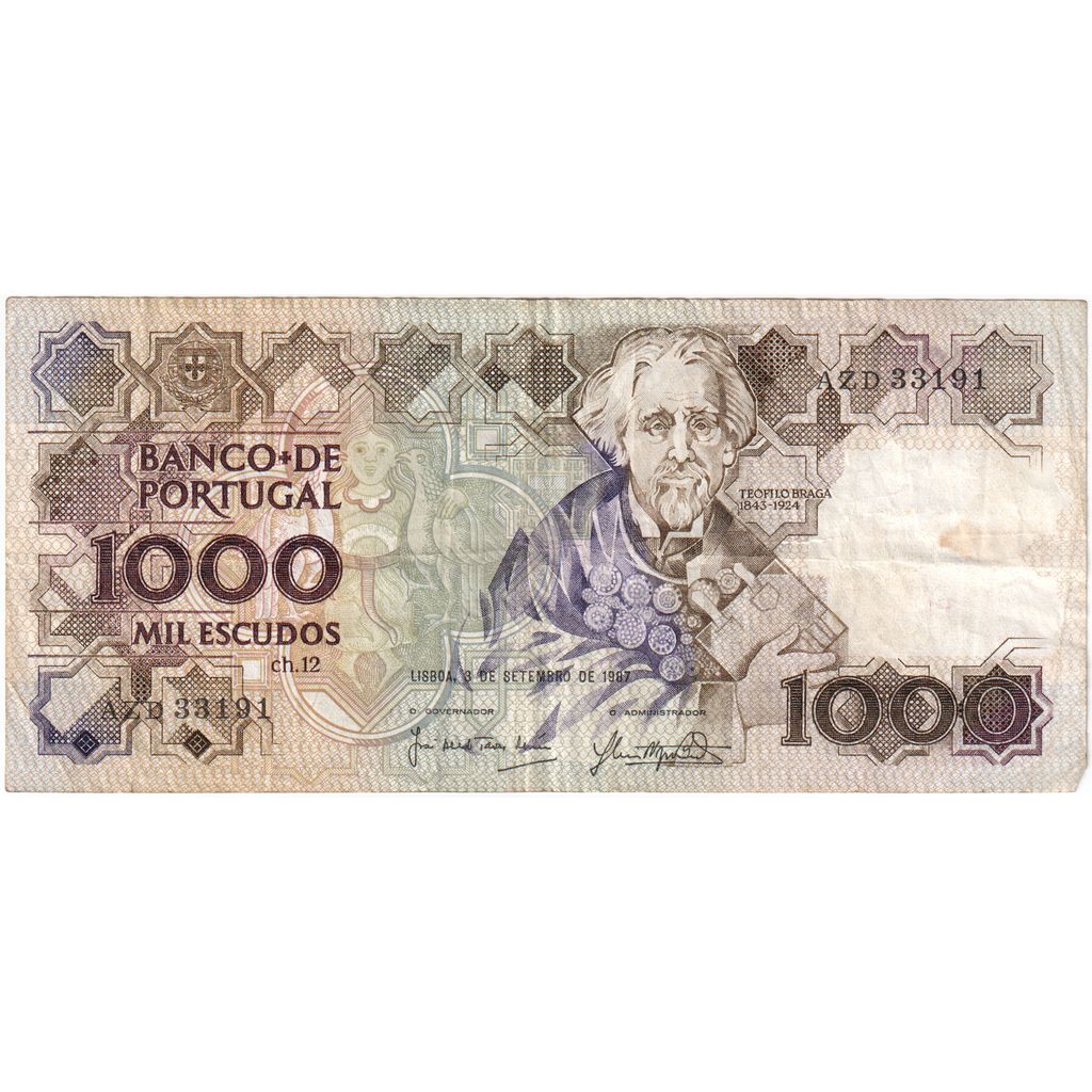 Portugalsko,
1000 escudo,
1987-09-03