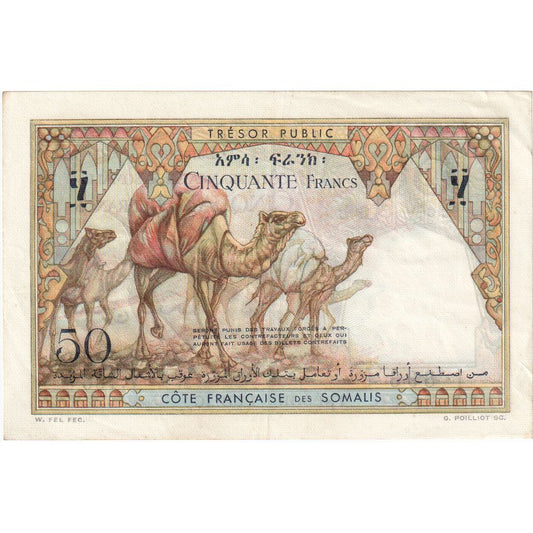 Francúzske Somaliland,
50 frankov,
Bez dátumu (1952)
