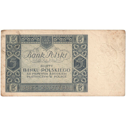 Poľsko,
5 zlotých,
1930