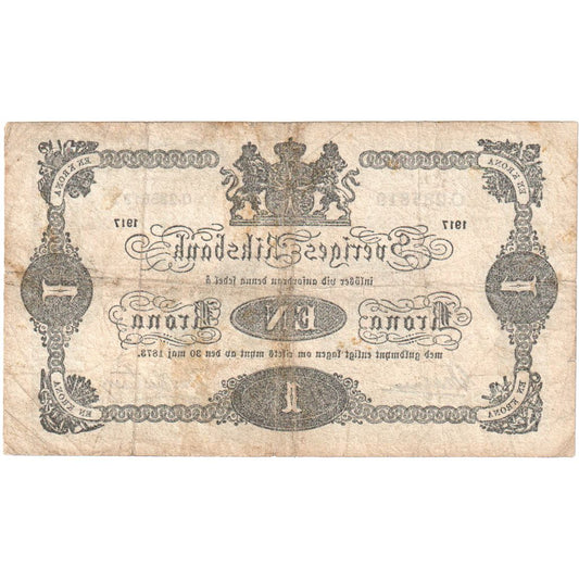 Švédsko,
1 koruna,
1917