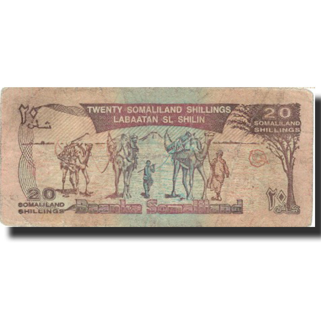 bankovka,
Somaliland,
20 šilingov = 20 šilingov