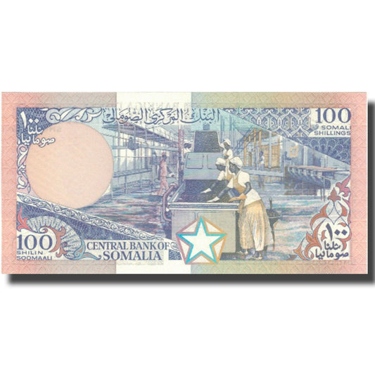 bankovka,
somálsko,
100 šilingov = 100 šilingov