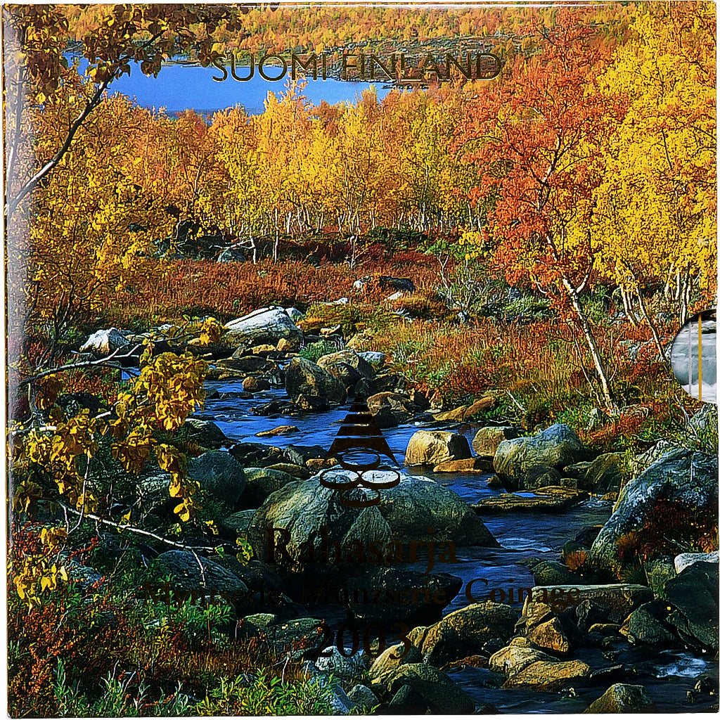 Fínsko,
Setze 1 ct. - 2 eurá + medaila,
Goldwashen