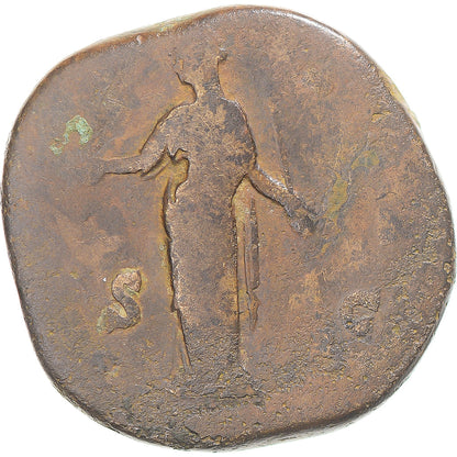minca,
 
 Diva Faustína I.
 
 Sestertius