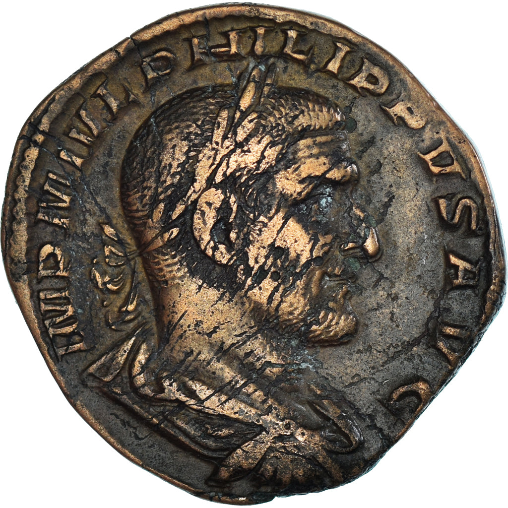 minca,
 
 Filip I.
 
 Sestertius