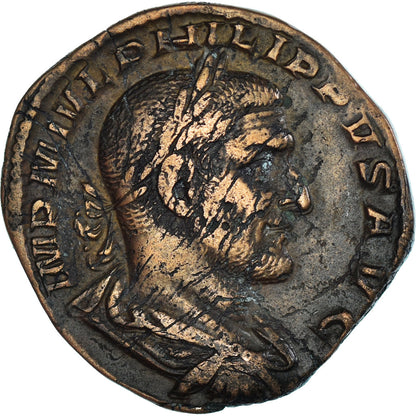 minca,
 
 Filip I.
 
 Sestertius