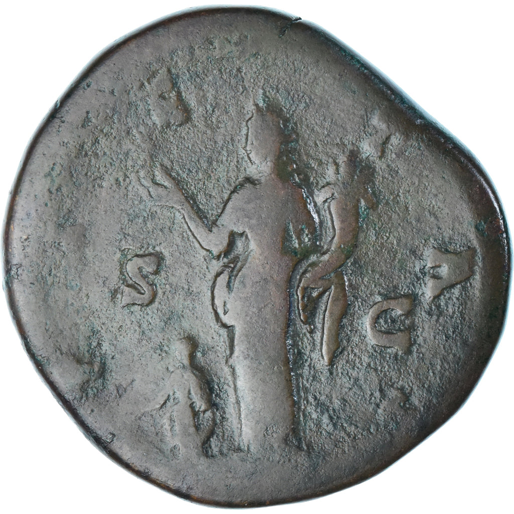 minca,
 
 Faustína I.
 
 Sestertius