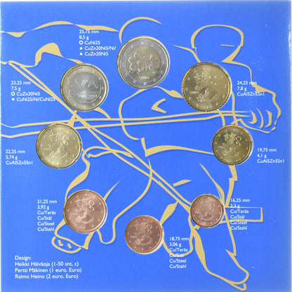 Fínsko, 
  
  Setze 1 ct. - 2 eurá, 
  
  Majstrovstvá sveta v hokeji IIHF