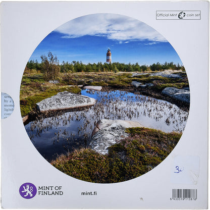 Fínsko, 
  
  Setze 1 ct. - 2 eurá + Jeton, 
  
  Isokari-Leuchtturm