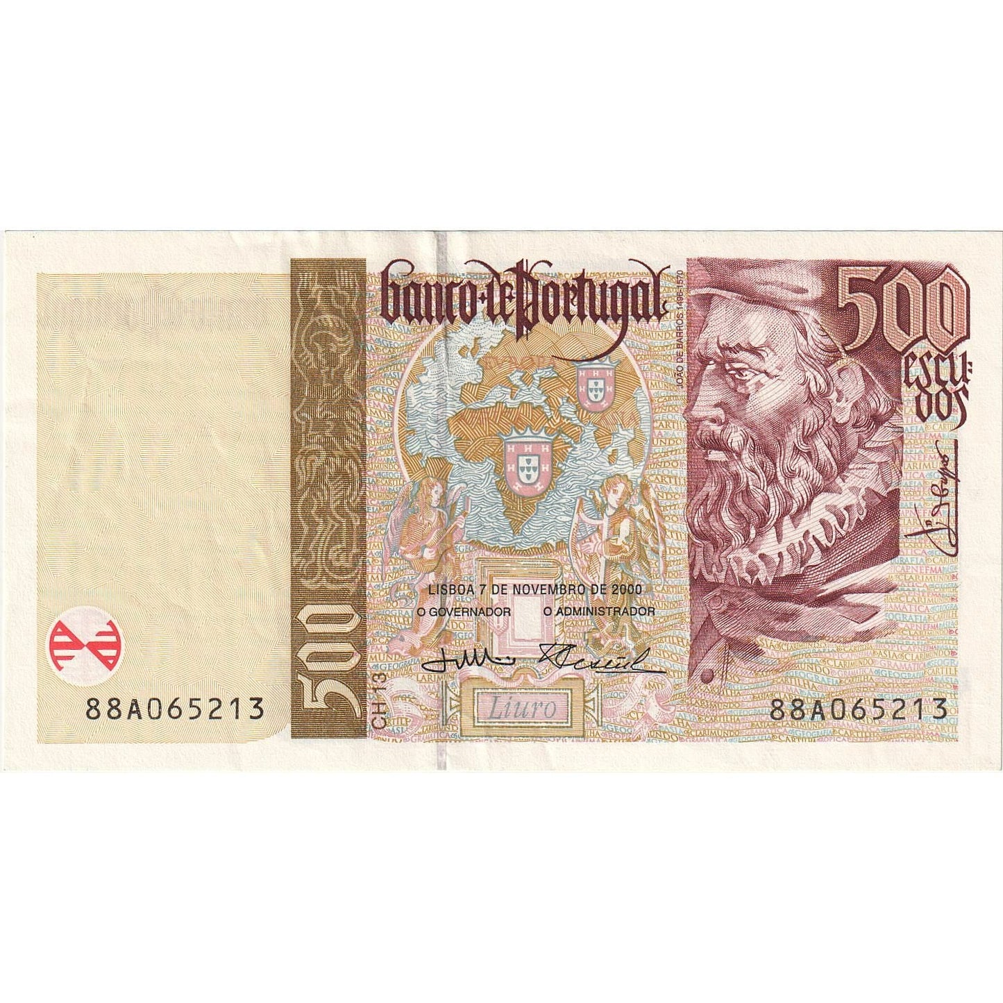 Portugalsko, 
  
  500 escudo, 
  
  2000-11-07