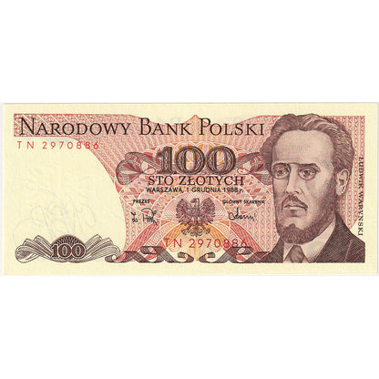 bankovka,
 
 Poľsko,
 
 100 zlotých