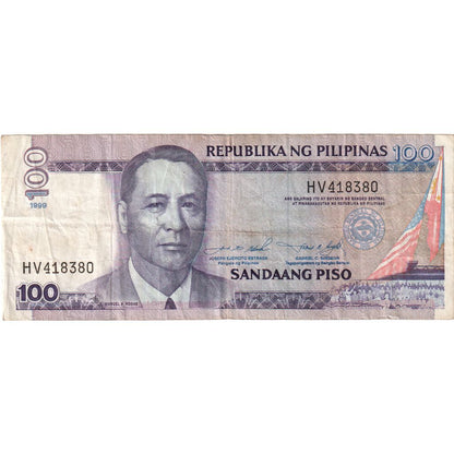 Filipíny,
 
 100 pesos,
 
 1999