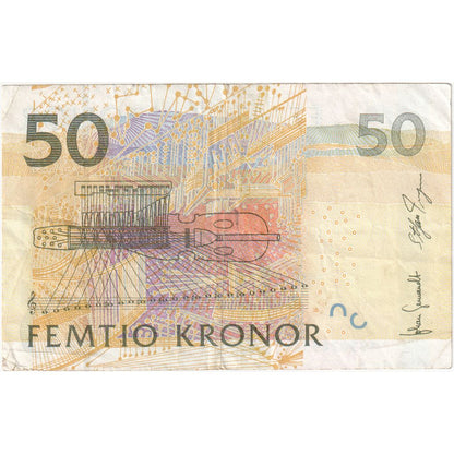 Švédsko,
 
 50 korún,
 
 PE (40-45)