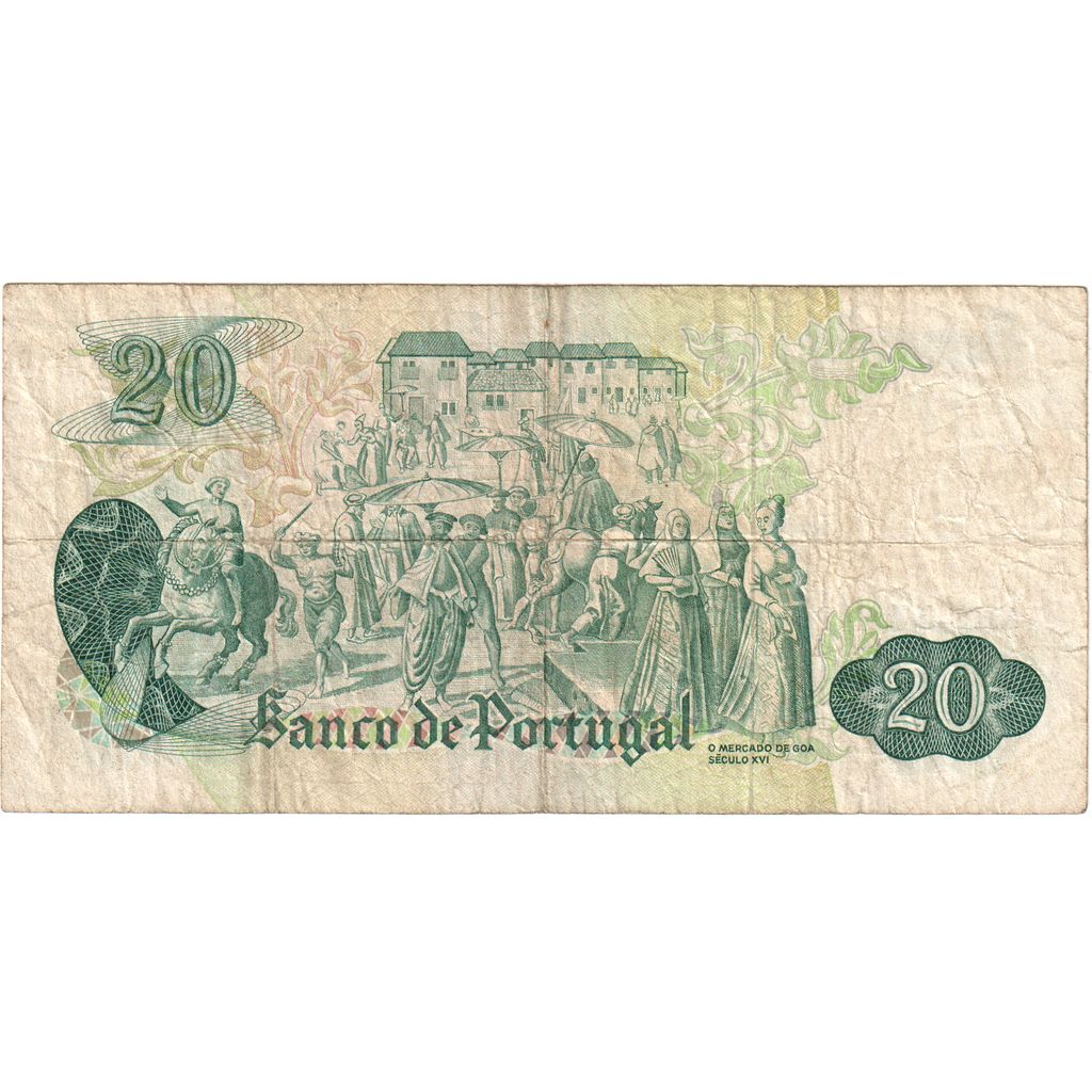 Portugalsko, 
  
  20 escudo, 
  
  27. júla 1971