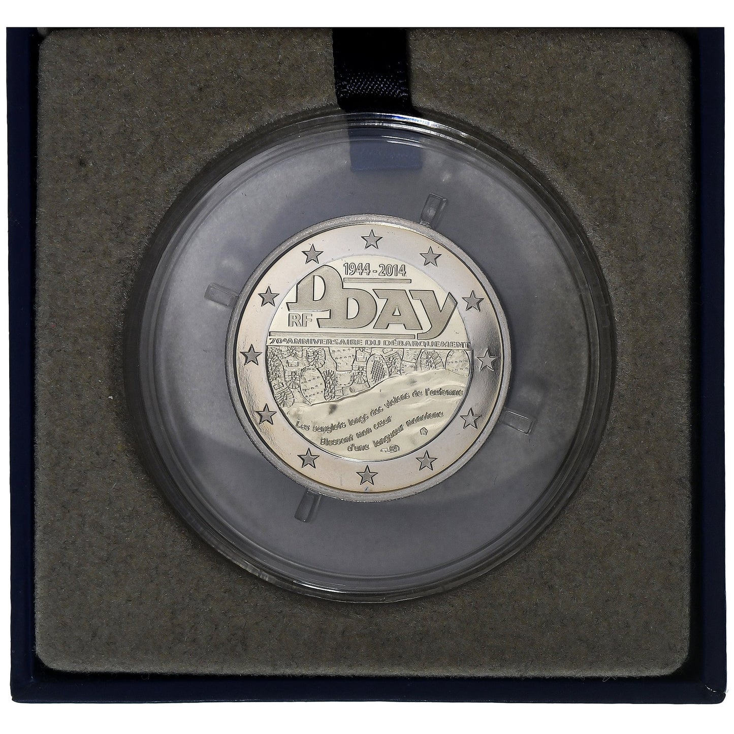 Francúzsko, 
  
  2 eurá, 
  
  70. Jahretag des Débarquements