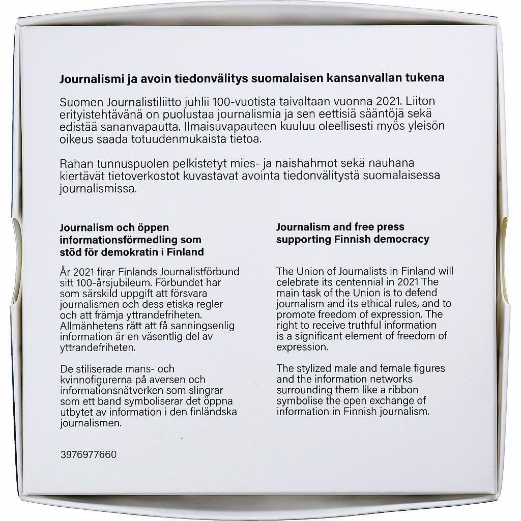 Fínsko,
 
 2 eurá,
 
 Žurnalistika