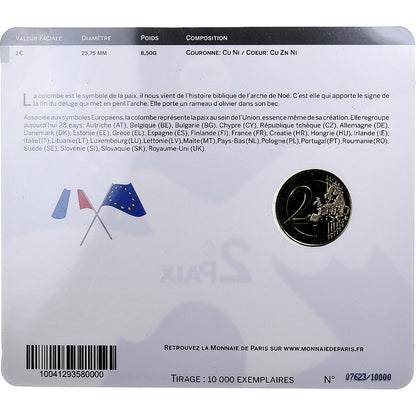 Francúzsko,
 
 2 eurá,
 
 Friedena v Európe