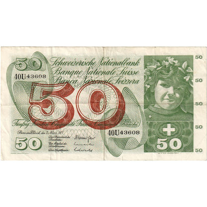 Švajčiarsko,
 
 50 Franken,
 
 15. januára 1969
