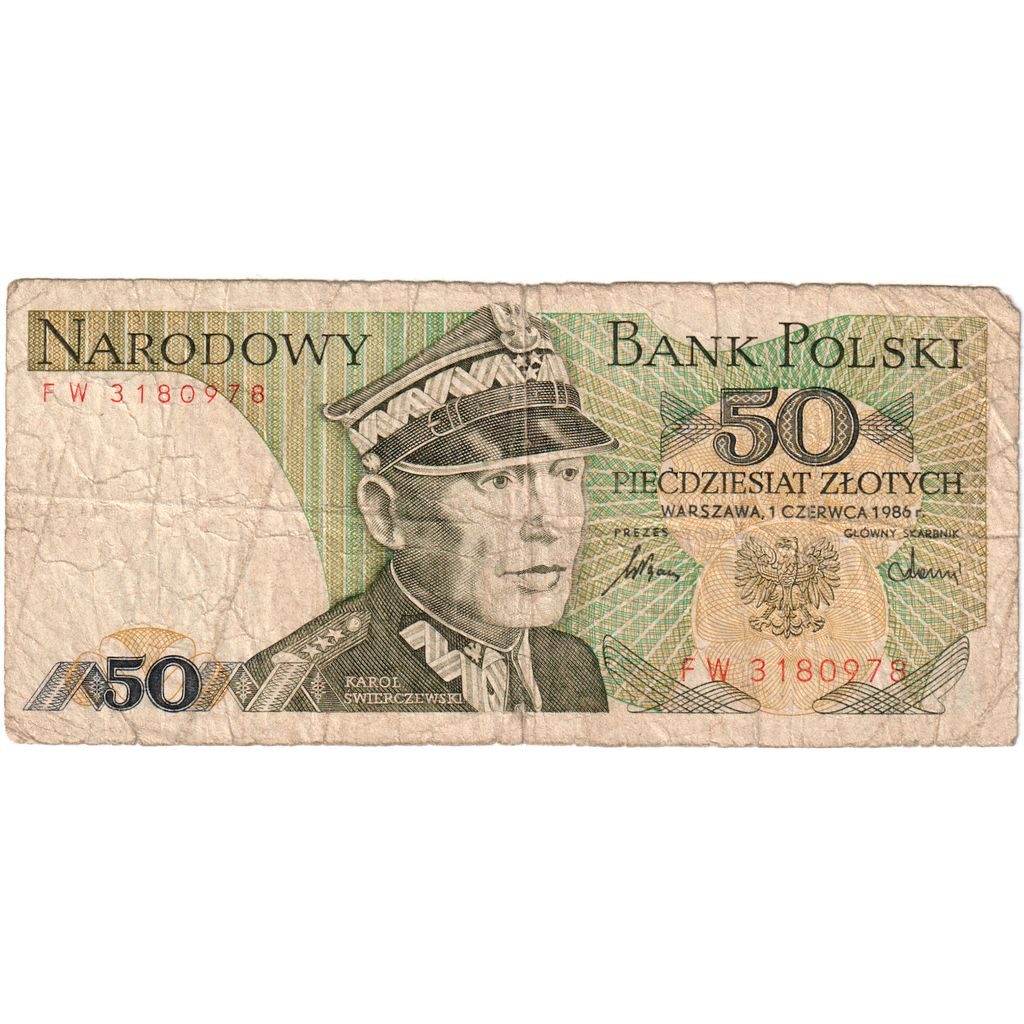 Poľsko,
 
 50 zlotých,
 
 1986-06-01