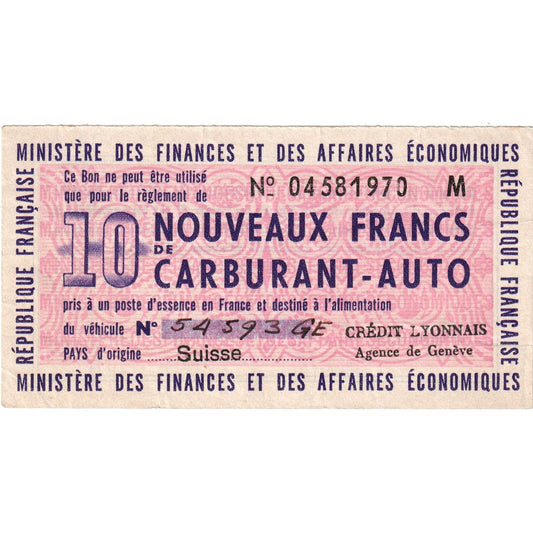 Švajčiarsko,
 
 10 Frankena,
 
 WF (40-45)