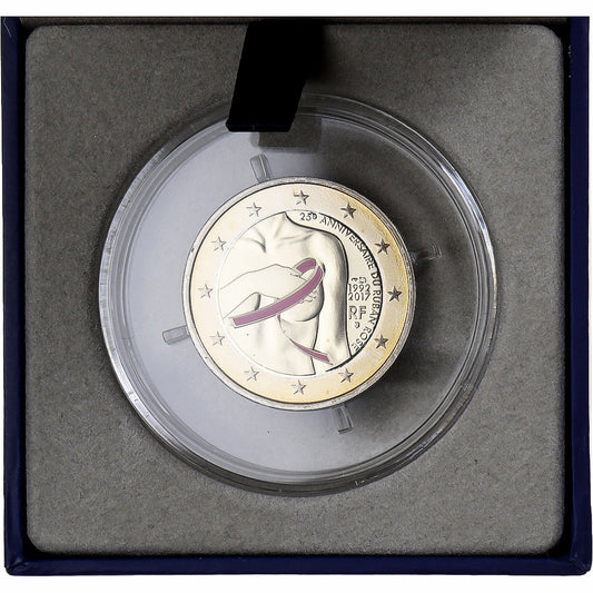 Francúzsko, 
  
  2 eurá, 
  
  Der Kampf gegen Brustkrebs