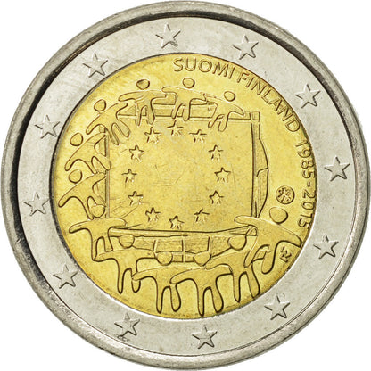 Fínsko, 
  
  2 eurá, 
  
  Europäischer Vorhang