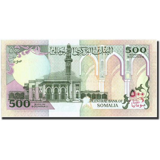 bankovka,
 
 somálsko,
 
 500 šilingov = 500 šilingov