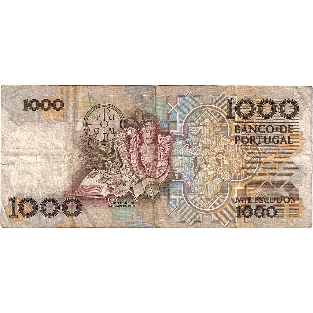 bankovka, 
  
  Portugalsko, 
  
  1000 escudo