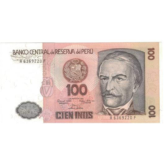 bankovka, 
  
  peru, 
  
  100 Int