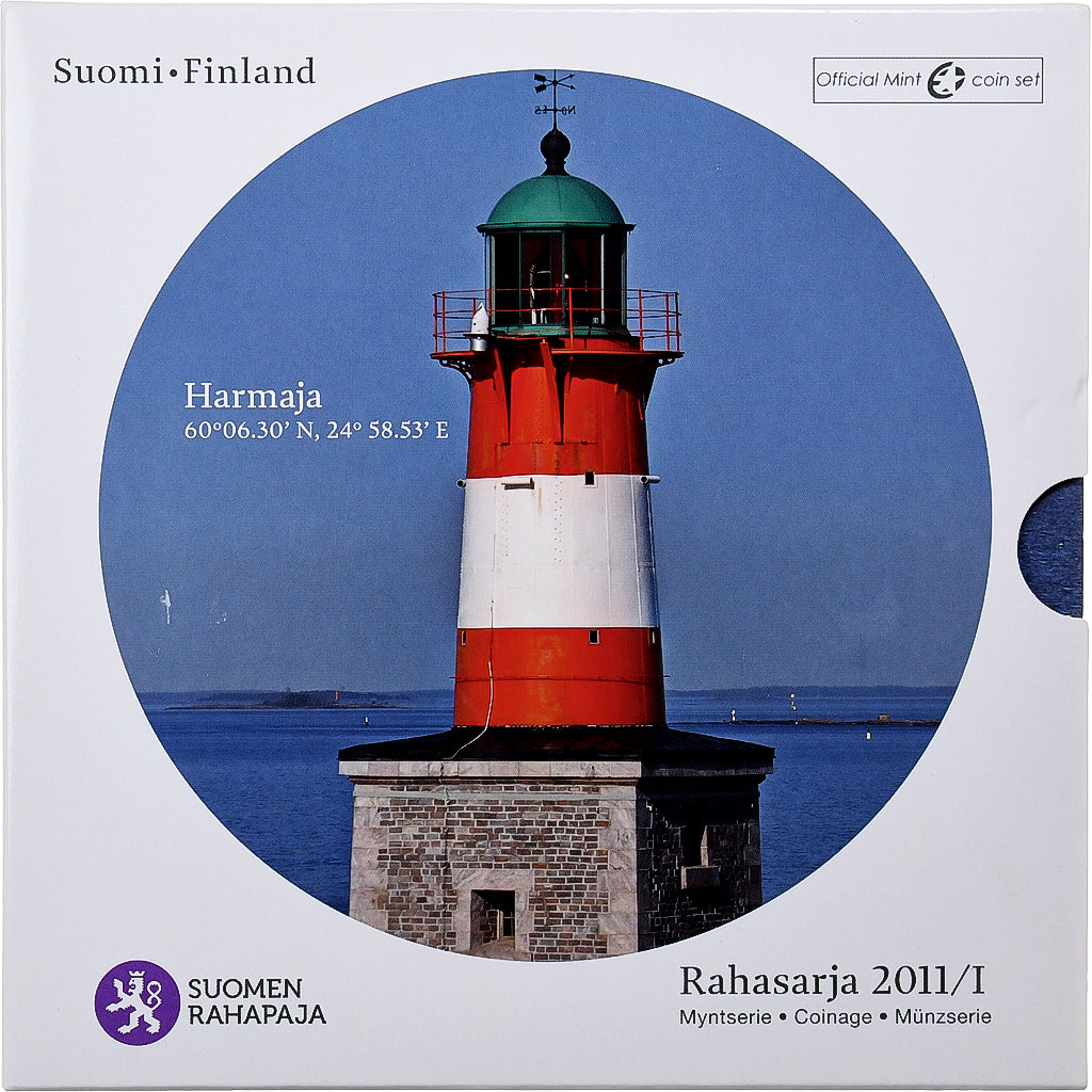 Fínsko, 
  
  Setze 1 ct. - 2 eurá + Jeton, 
  
  2011