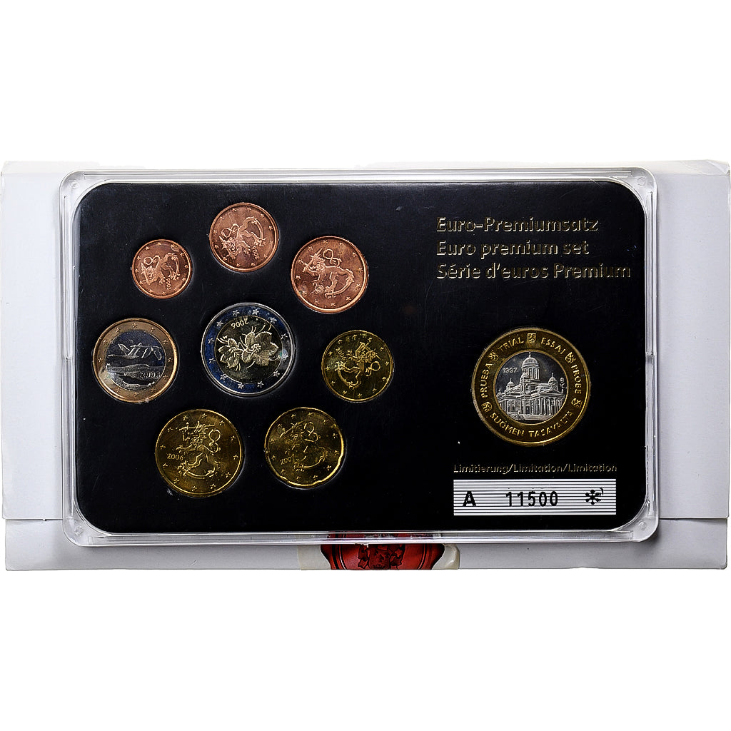 Fínsko, 
  
  Setze 1 ct. - 2 eurá, 
  
  2001-2006