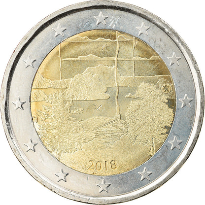 Fínsko, 
  
  2 eurá, 
  
  Kultur der finnischen Sauna