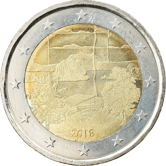 Fínsko, 
  
  2 eurá, 
  
  Kultur der finnischen Sauna